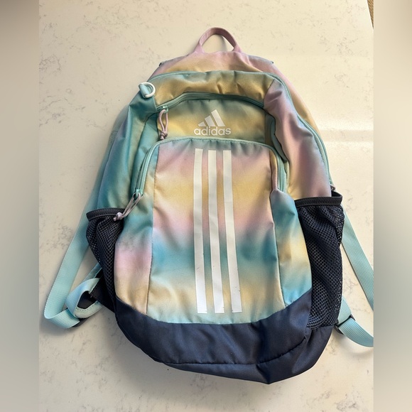 Adidas Creator 2 Young BTS Creator Backpack Bookbag Gray Green Bag #597 Tie Dye - Picture 6 of 12